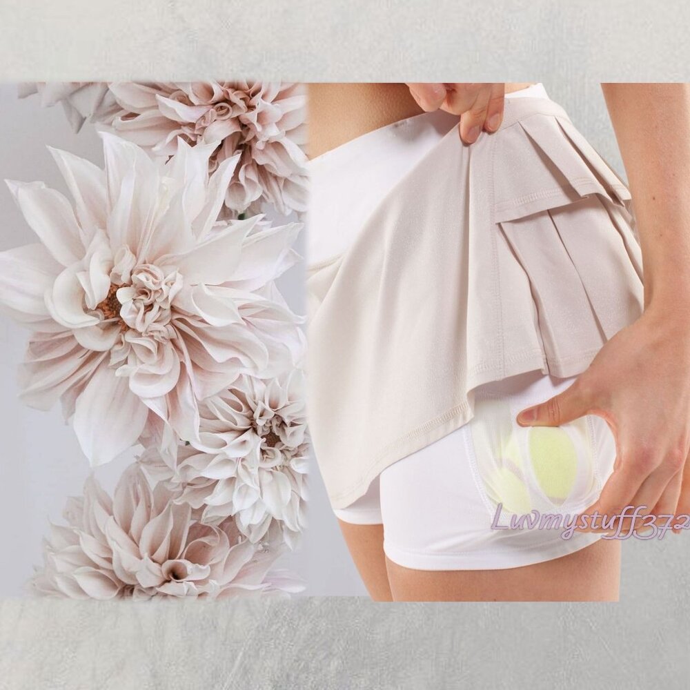 RARE Lululemon Dune Blush Pleated Skirt with Shimmer